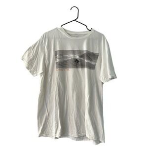 Kennington LTD Men's White T-Shirt‎ XL Surf Graphic Print Classic Short Sleeve